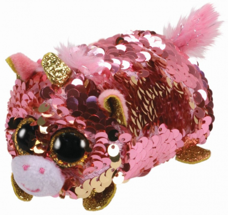 Jocuri si articole copii - Plus ty 10cm teeny tys unicorn floral sunset cu paiete