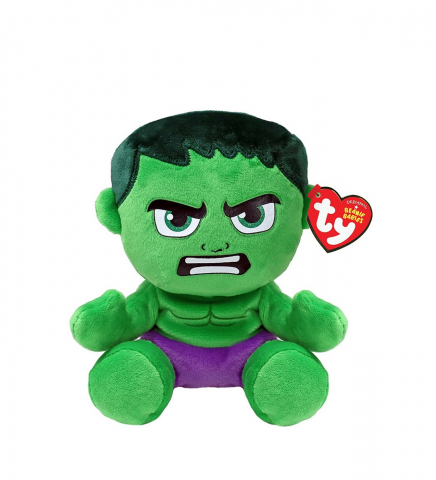 Jocuri si articole copii - Plus Ty 15Cm Beanie Babies Soft Marvel Hulk