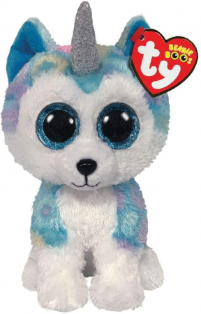Jucarii de plus - Plus Ty 15cm Boos Câțelușa Husky Unicorn 