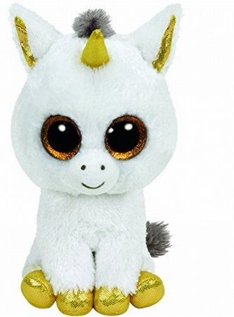 Jucarii de plus - Plus Ty 15cm Boos Pegasus Unicorn Alb 