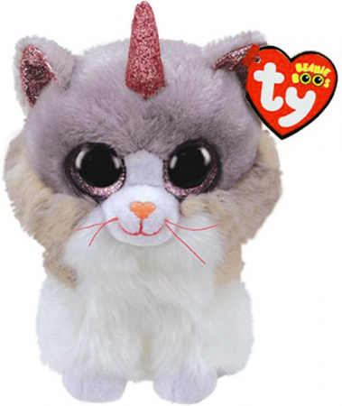 Jucarii de plus - Plus ty 15cm pisica unicorn