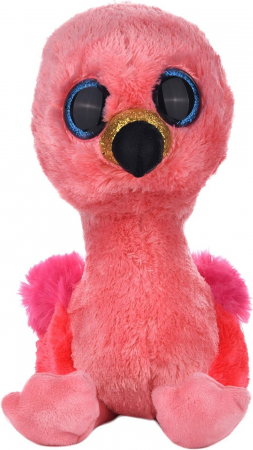 Jocuri si articole copii - Plus TY 24cm Boos Flamingo Roz 