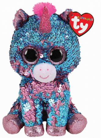 Jocuri si articole copii - Plus ty 24cm boos unicornul celeste cu paiete