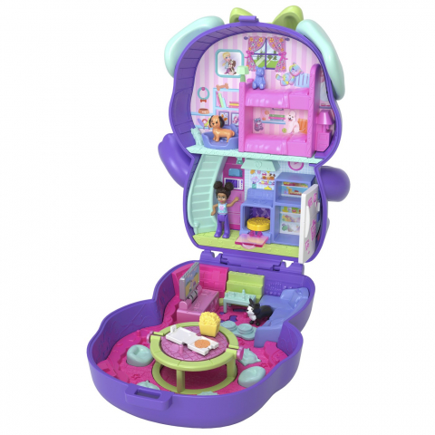 POLLY POCKET SET GENTUTA ANIMALUT CATELUS IN PIJAMA CU ACCESORII [5]