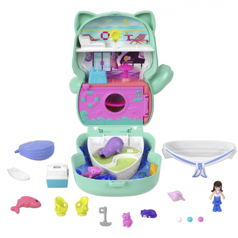 POLLY POCKET SET GENTUTA ANIMALUT PISICUTA MARINAR CU ACCESORII [5]