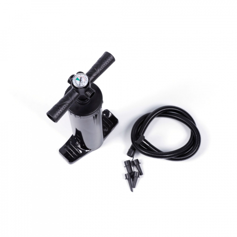 Pompa manual aer cu manometru,H 40 cm, negru [1]