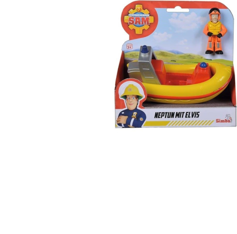 Jocuri si articole copii - POMPIERUL SAM SET BARCA NEPTUN CU FIGURINA ELVIS 17CM