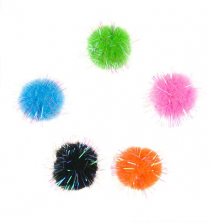 Pompoane cu sclipici multicolore 1-2 cm-80 bucati [1]