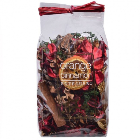 Decoratiuni - Potpourri decorativ pentru Craciun cu aroma de scortiosara si portocala,180g