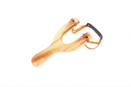 Jocuri si articole copii - Prastie din lemn cu corzi elastice