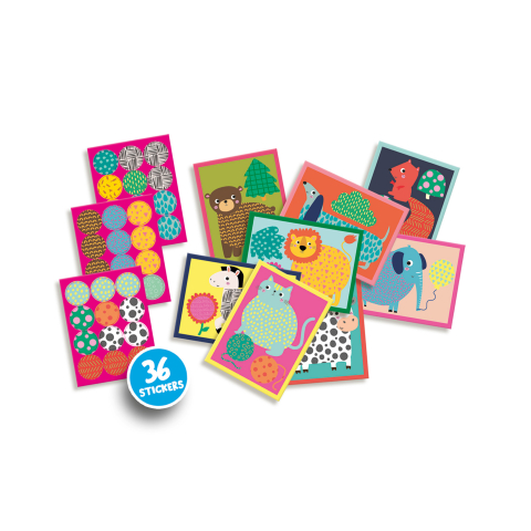 Primul meu set creativ cu carduri animale si 36 stickere autocolante, 1-4 ani [1]