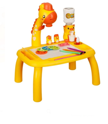 Seturi pictura si desen - Proiector masa de desen pentru copii Girafa, cu accesorii, 38x28x43 cm