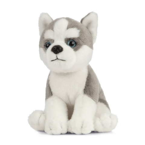 Jucarii - Pui de cățel Husky de pluș 16 cm (șezut) – Living Nature