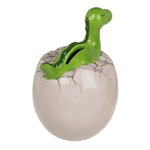 Pusculita din ceramica cu cheie, model Dinozaur iesind din ou, 15x11 cm [2]