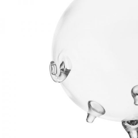 Pusculita Piggy din sticla pentru monede,transparent,12.5x18.5x12 cm [5]