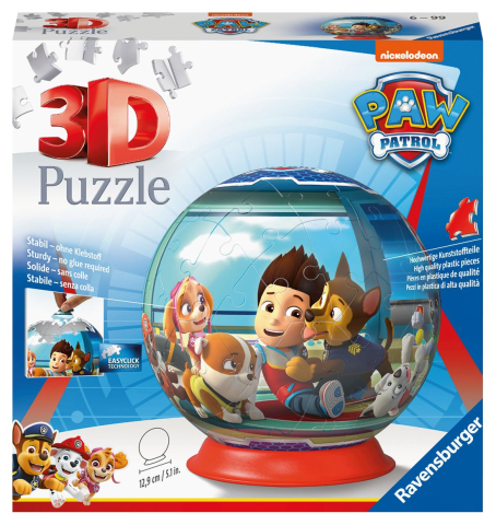 Puzzle personaje - PUZZLE 3D GLOB PATRULA CATELUSILOR