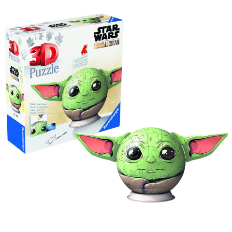 PUZZLE 3D GLOB STAR WARS THE MANDALORIAN GROGU CU URECHI [6]