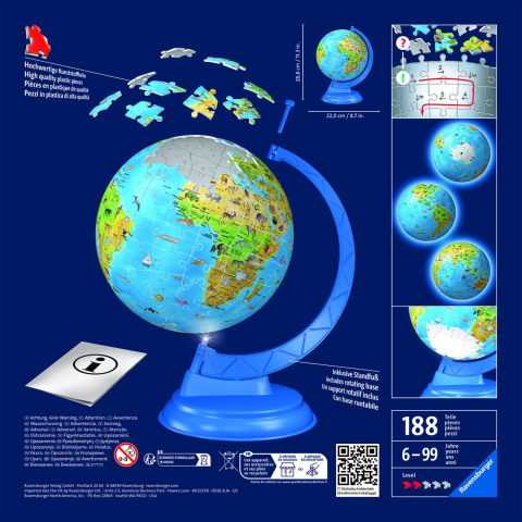 PUZZLE 3D GLOBUL PAMANTESC CU LED [5]