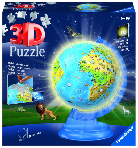 Jocuri si articole copii - PUZZLE 3D GLOBUL PAMANTESC CU LED