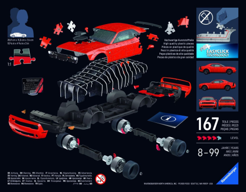 PUZZLE 3D ICONICS DODGE CHALLENGER RT SCAT PACK WIDEBODY [2]