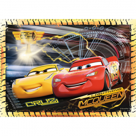Puzzle 4 în 1 Cars - Pe Locuri  [4]