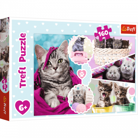Jocuri si articole copii - Lovely Kittens Puzzle 160