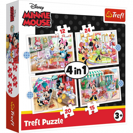 Puzzle copii 3-6 ani - Disney Minnie 4in1 Puzzle
