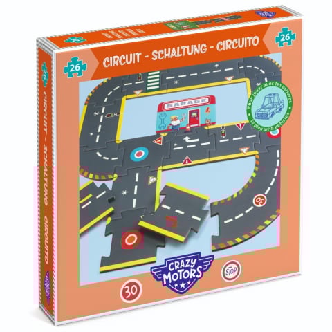 Puzzle copii - Puzzle Circuit gigant de curse, Djeco