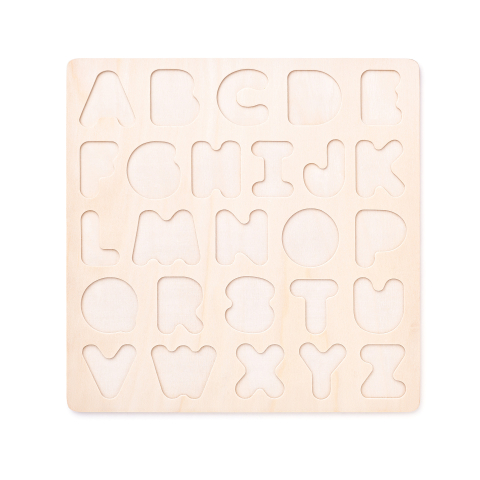 Puzzle din lemn – Alfabet A–Z, litere mari, 26 piese educative [1]