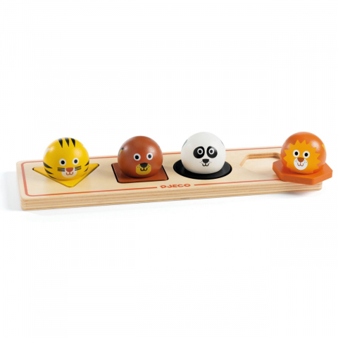 Puzzle din lemn Animale salbatice, Djeco [2]