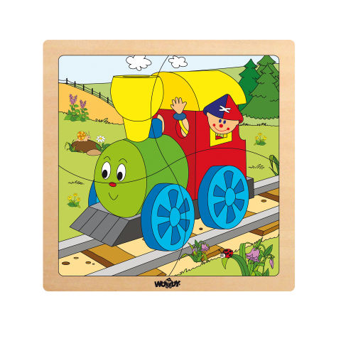 Puzzle lemn - Puzzle din lemn cu butoni – Diverse imagini (4 piese)
