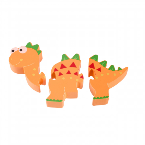Puzzle dinozaur din lemn - Stegosaurus, Orange Tree Toys [3]