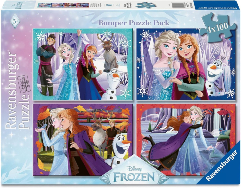 Puzzle - PUZZLE DISNEY FROZEN 4X100