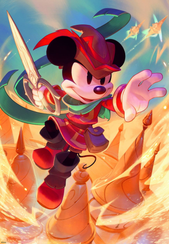 PUZZLE DISNEY LORCANA MICKEY MOUSE CROITOR CURAJOS 300 [1]