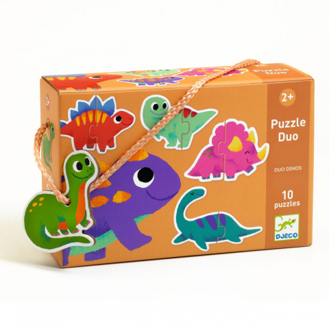 Puzzle copii - Puzzle educativ de asociere duo Micii Dinozauri,+2 ani