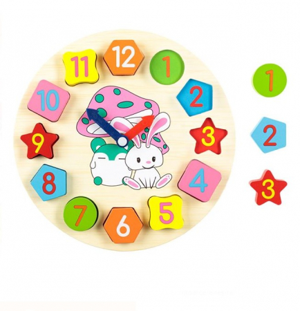 Puzzle Educativ Ceas Lemn| AtelierulFamiliei [1]