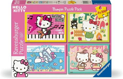 Puzzle - PUZZLE HELLO KITTY BUMPER PACK 4X100