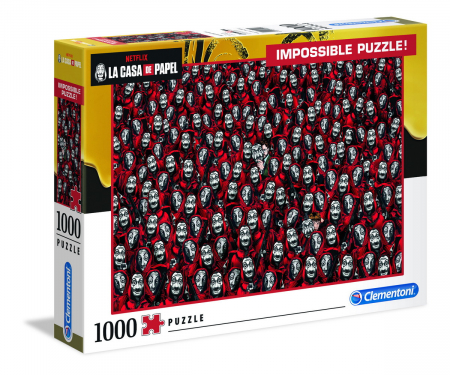 Jocuri si articole copii - Puzzle impossible la casa de papel 1000 de piese clementoni