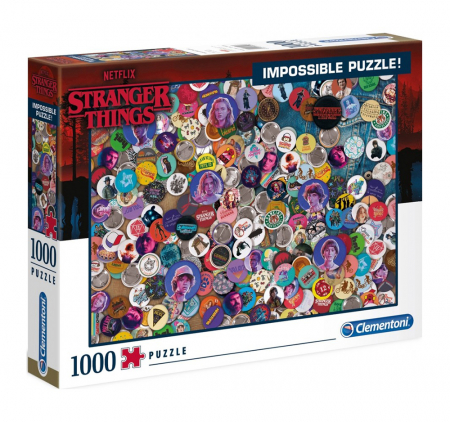Jocuri si articole copii - Puzzle impossible stranger things 1000 de piese clementoni