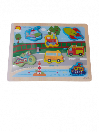 Puzzle - Puzzle incastru 3D din lemn Autovehicule