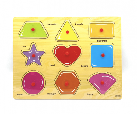 Puzzle - Puzzle incastru cu butoni Forme geometrice