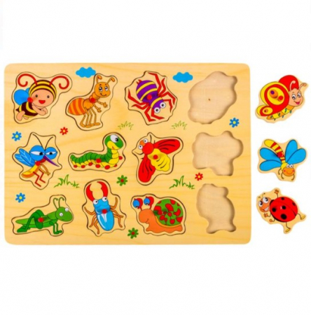 Puzzle - Puzzle Insecte cu Butoni| AtelierulFamiliei