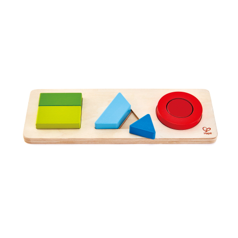 Puzzle incastru din lemn,forme geometrice,28x10x2.3 cm [1]