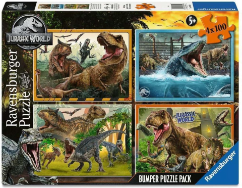 Puzzle - PUZZLE JURASSIC WORLD BUMPER PACK 4X100