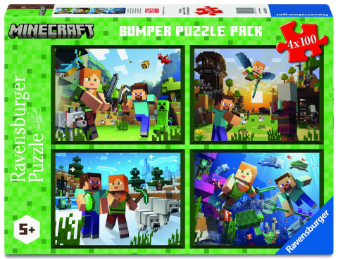 Jocuri si articole copii - PUZZLE MINECRAFT 4IN1