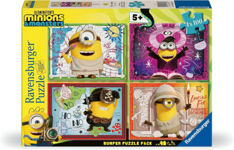 Puzzle - PUZZLE MINIONI SI MONSTRII 4X100