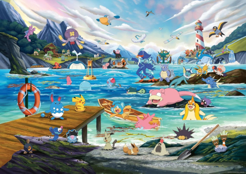 PUZZLE POKEMON VAPOREON SI MAREA CALDA 1000 [1]