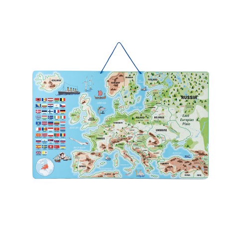 Puzzle și joc 3 în 1 – Hartă magnetică a Europei (EN, 192 piese) [1]