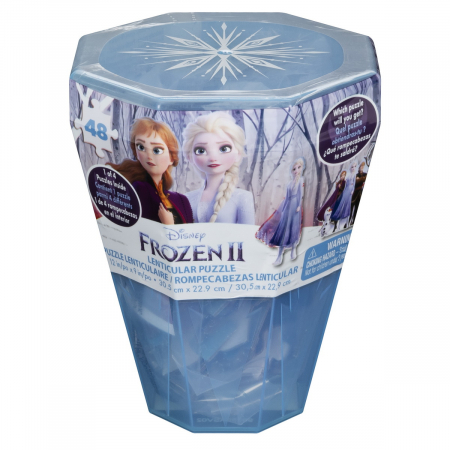Puzzle copii - Puzzle Surpriză Frozen 2 cu 48 Piese în Cutie Diamant