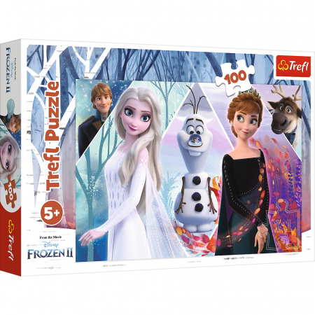 Jocuri si articole copii - Puzzle Trefl 100 Frozen, Țaramul Încântător 